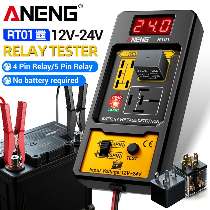 Testeur de relais auto 12v-24v RT01 ANENG SFT