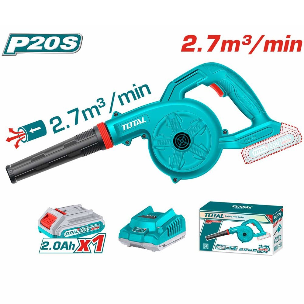 Souffleur à Batterie 20V-2.0Ah Lithium-Ion TOTAL