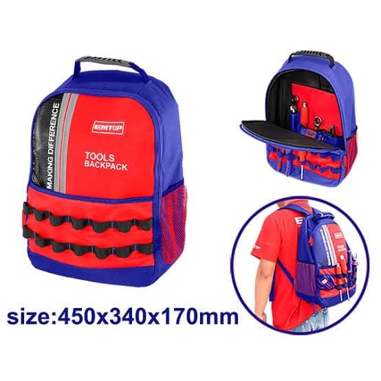 Sac à Dos Pour Les Outils De Travail 20Kg EMTOP ETBG58185