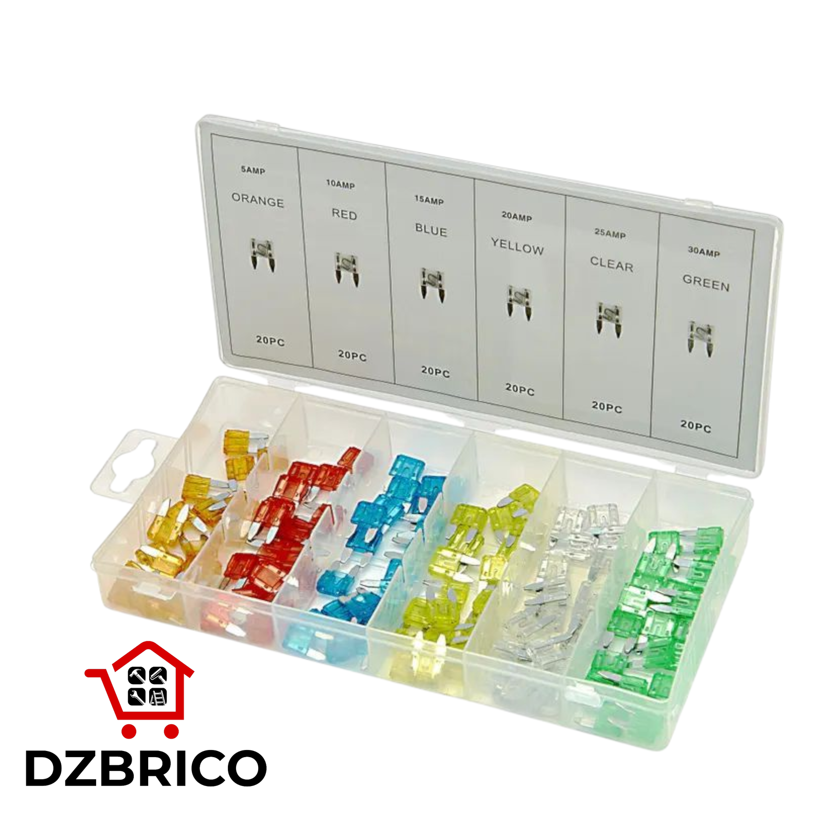 Assortiment de 120 fusibles de voiture