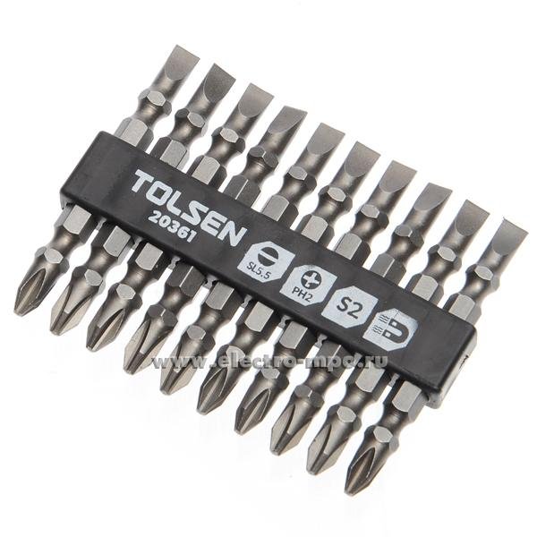 10Pcs Embouts De Visseuse Mixte PH2-SL5.5 TOLSEN