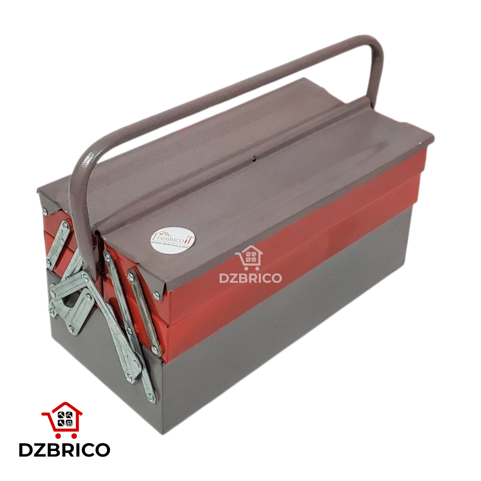 Boîte à outils métallique 5 compartiments  435x210x200mm