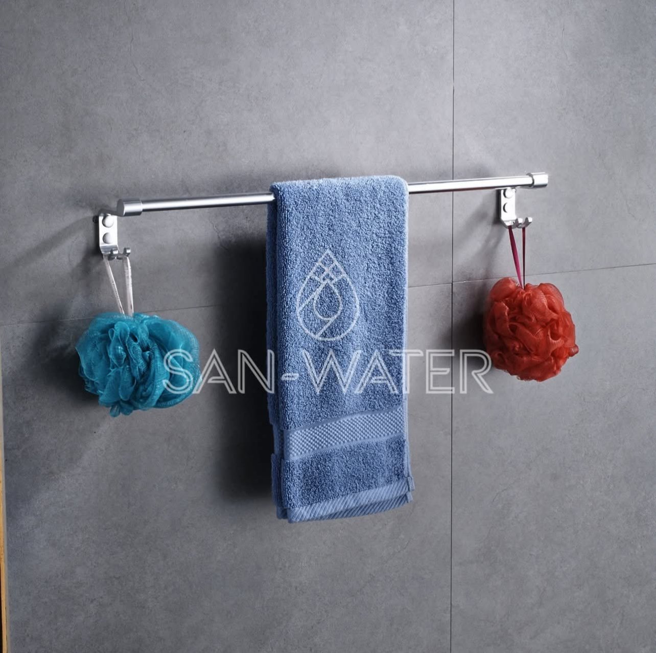 Porte-serviettes, porte-serviettes pour salle de bain, barre de serviette simple pour salle de bain,chromé