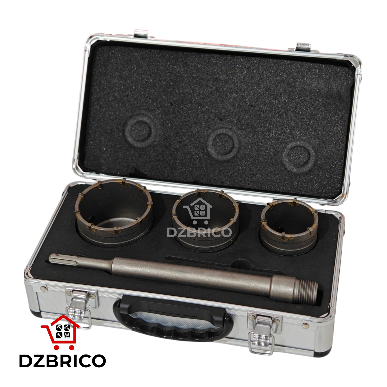 Coffret Jeux de scie a cloches béton 55-65-75mm avec tigre sds-plus