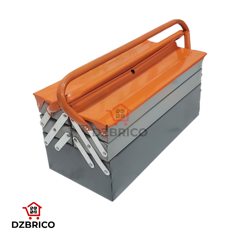 Boîte à outils en métal orange 420x200x200mm