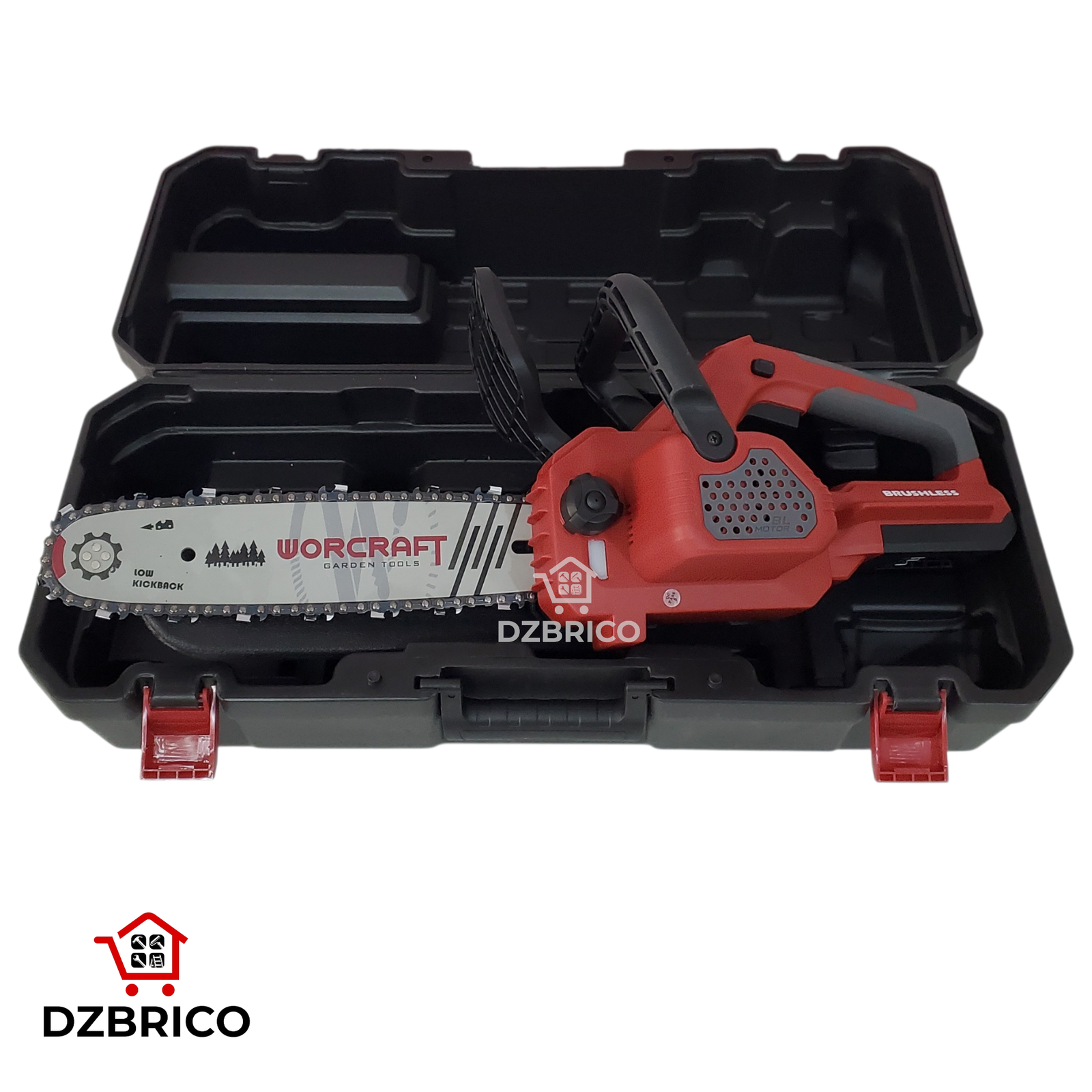 Scie à chaine sans-fil 20V solo (sans batterie ni chargeur) moteur brushless 12",305mm WORCRAFT