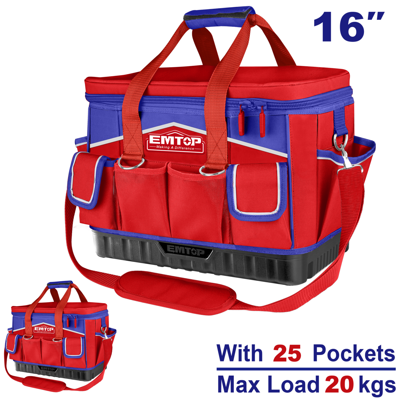 Sac à outils  16" ETBG48164 EMTOP 16