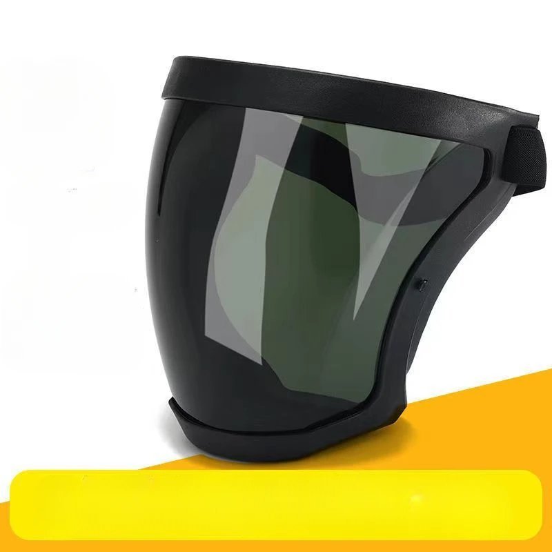 Masque de protection Noir intégral HD, transparent, anti-poussière