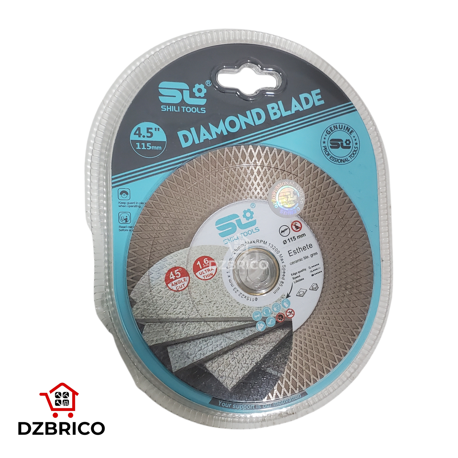 Disque de découpe de carreaux en diamant 115mm X Forme de la maille pour couper et poncer les carreaux de porcelaine SL