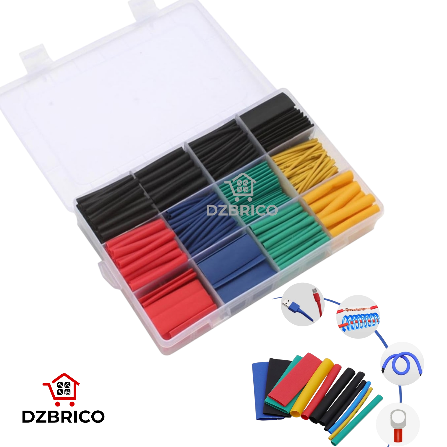 Boîte kit de gain Thermorétractables 530 Pièces New