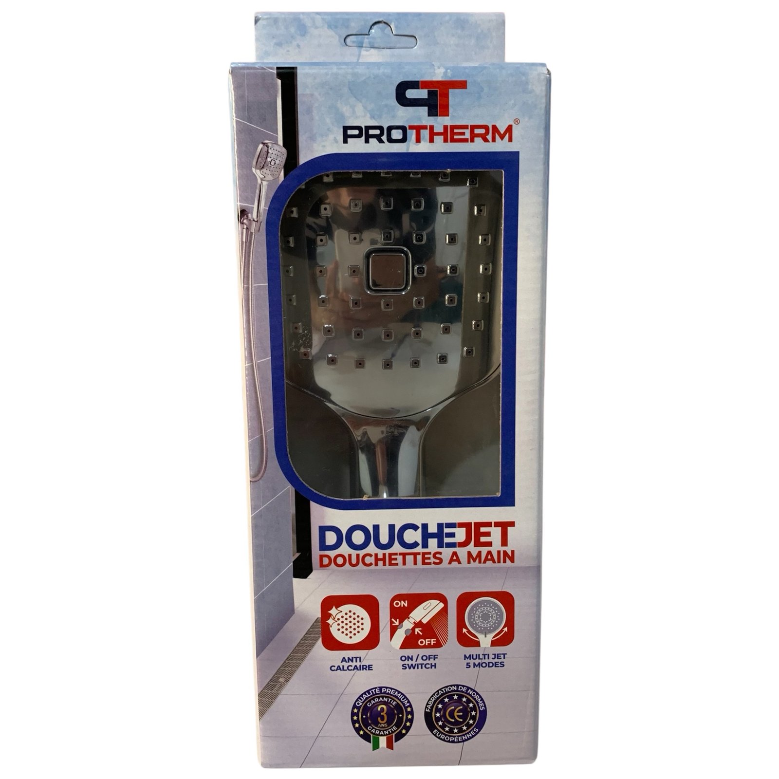 Douchette de douche sans flexible chrome PROTHERM