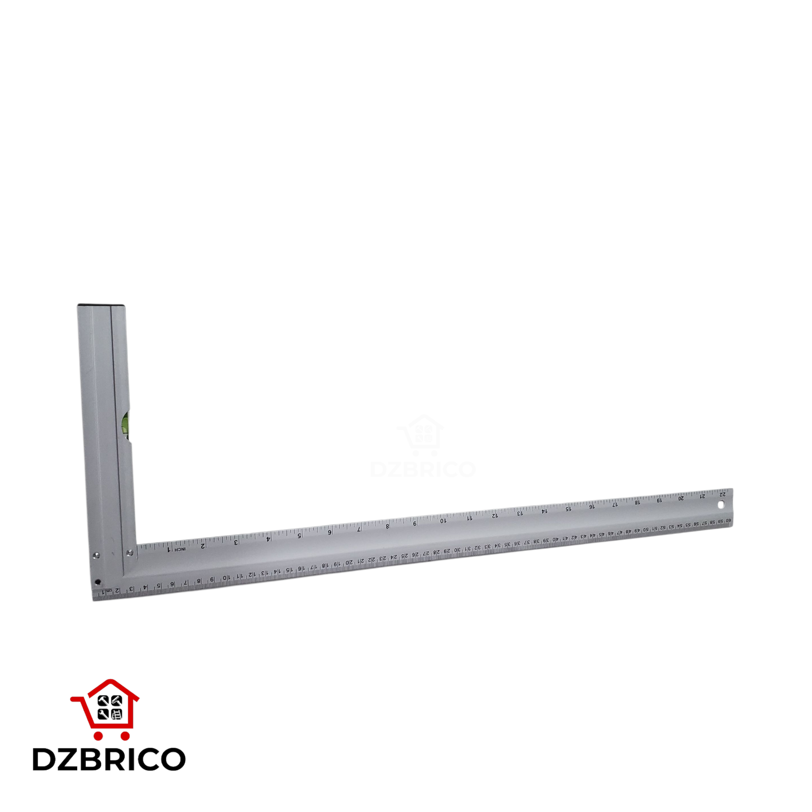 Équerre de menuisier en aluminium 60 mm avec niveau à bulle GSFIXTOP