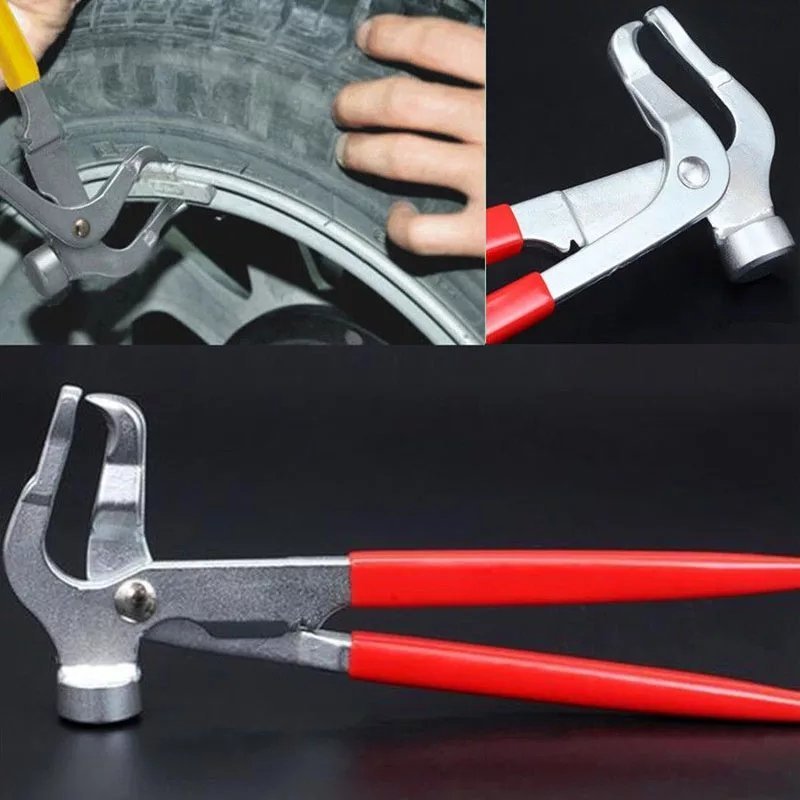 Pince pour masses ou poids d'équilibrage des roues aux poignées caoutchoutées