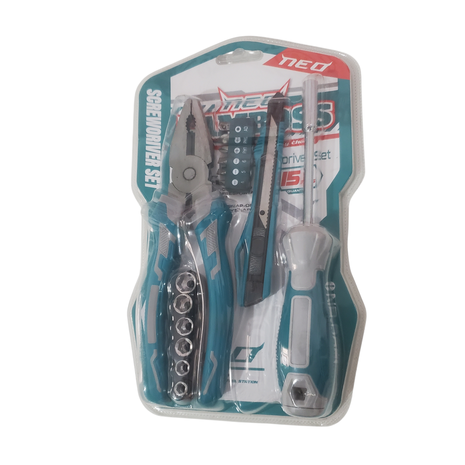 ensemble  pince, 2 tournevis et un couteau LAMBOSS