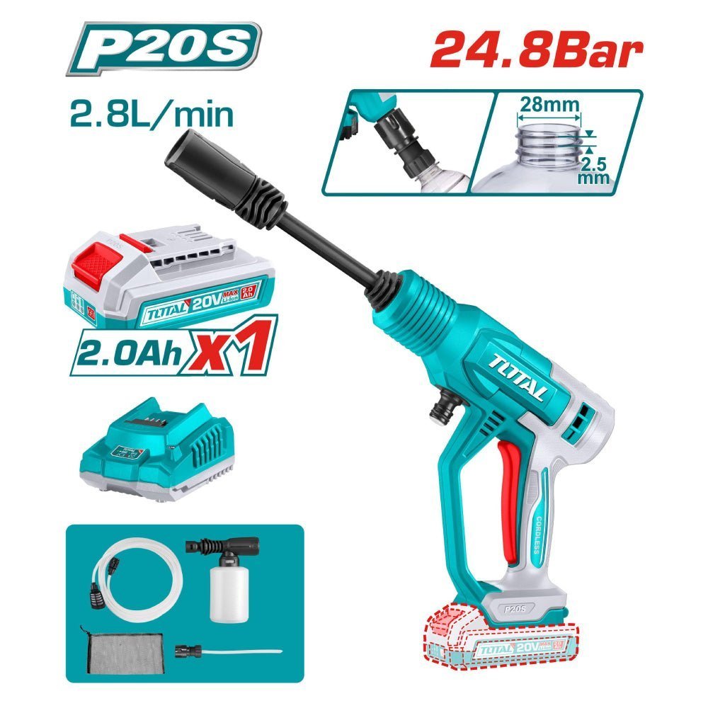 Nettoyeur haute pression sans fil 20V TOTAL