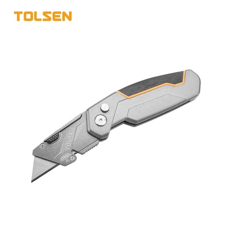 Cutter pliant industriel 19x61mm avec 2 embouts TOLSEN