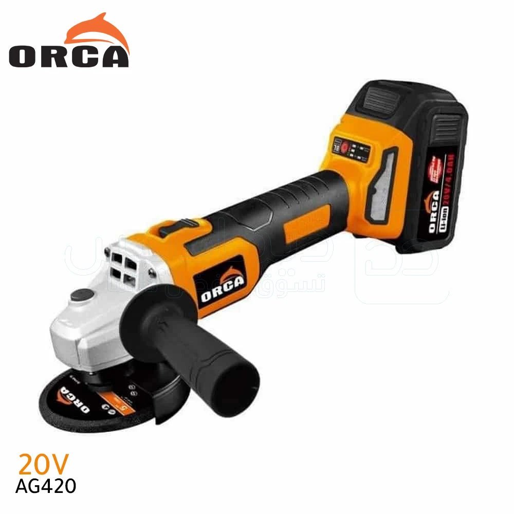 Meuleuse d'angle sans fil avec 2 batterie 20V 4Ah 8500 tr/min ORCA AG420