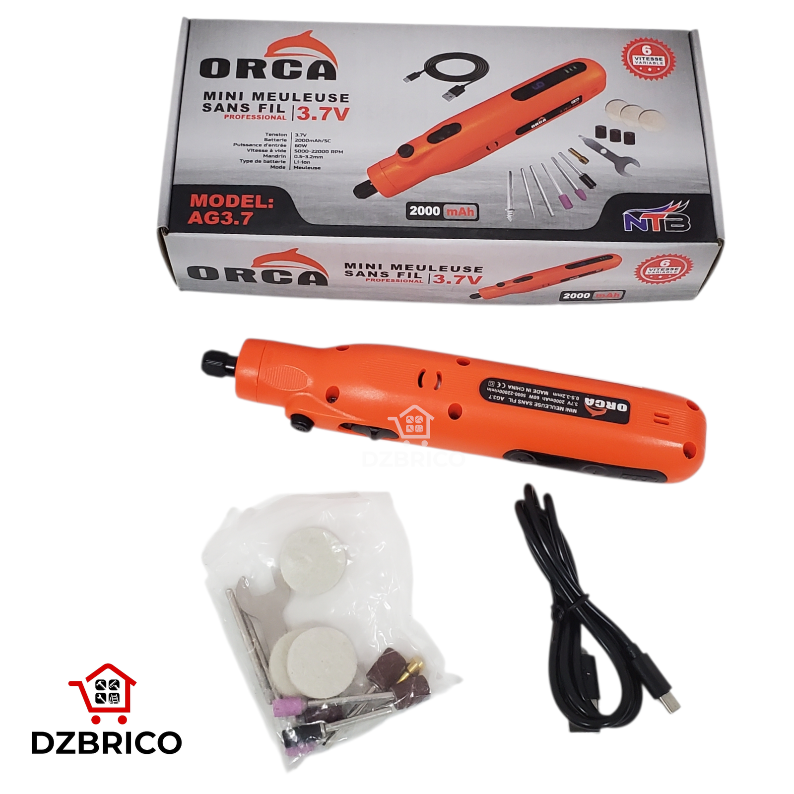 Mini Outils Rotatifs Sans Fil, 3,7 V ORCA