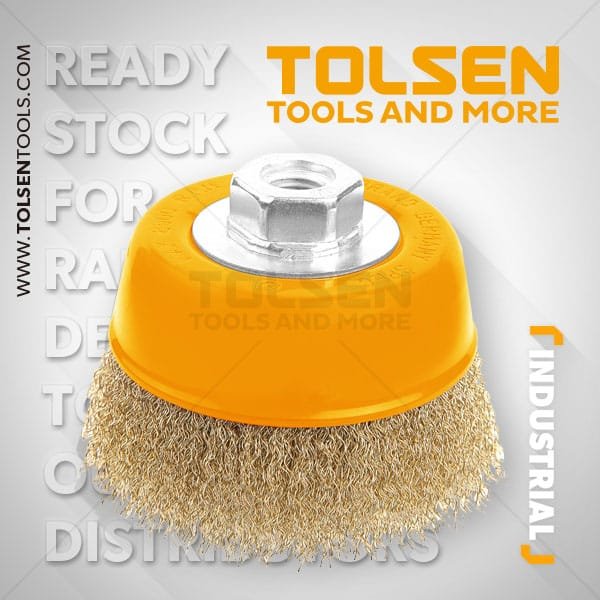 Brosse Métalique Avec Ecrou 125mm TOLSEN
