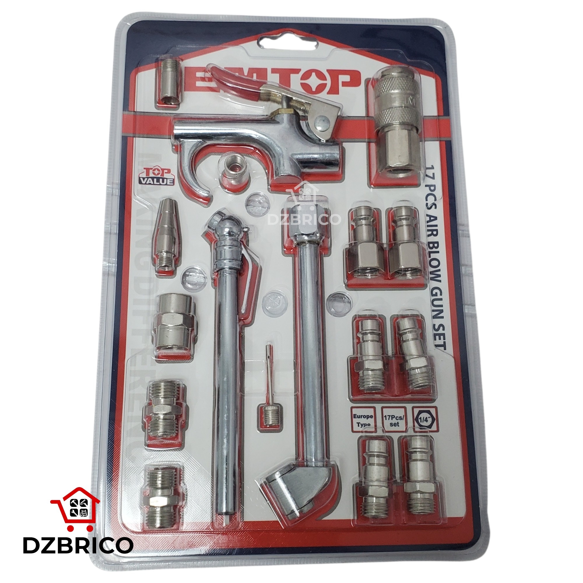 Jeux de raccord d'air pour comrpesseur 17 Pcs EMQP9420 EMTOP
