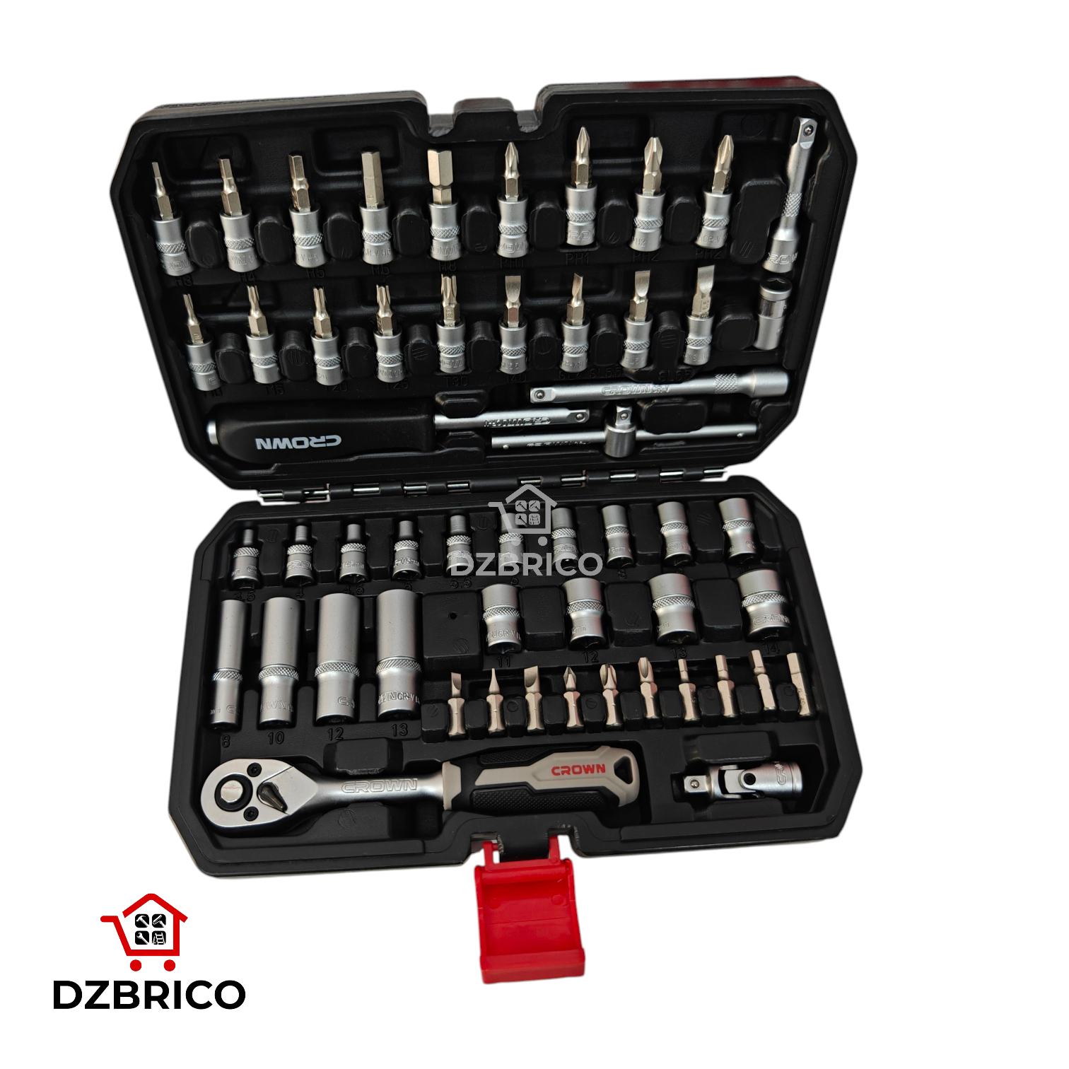 Coffret de douilles cliquet 53 pièces CROWN