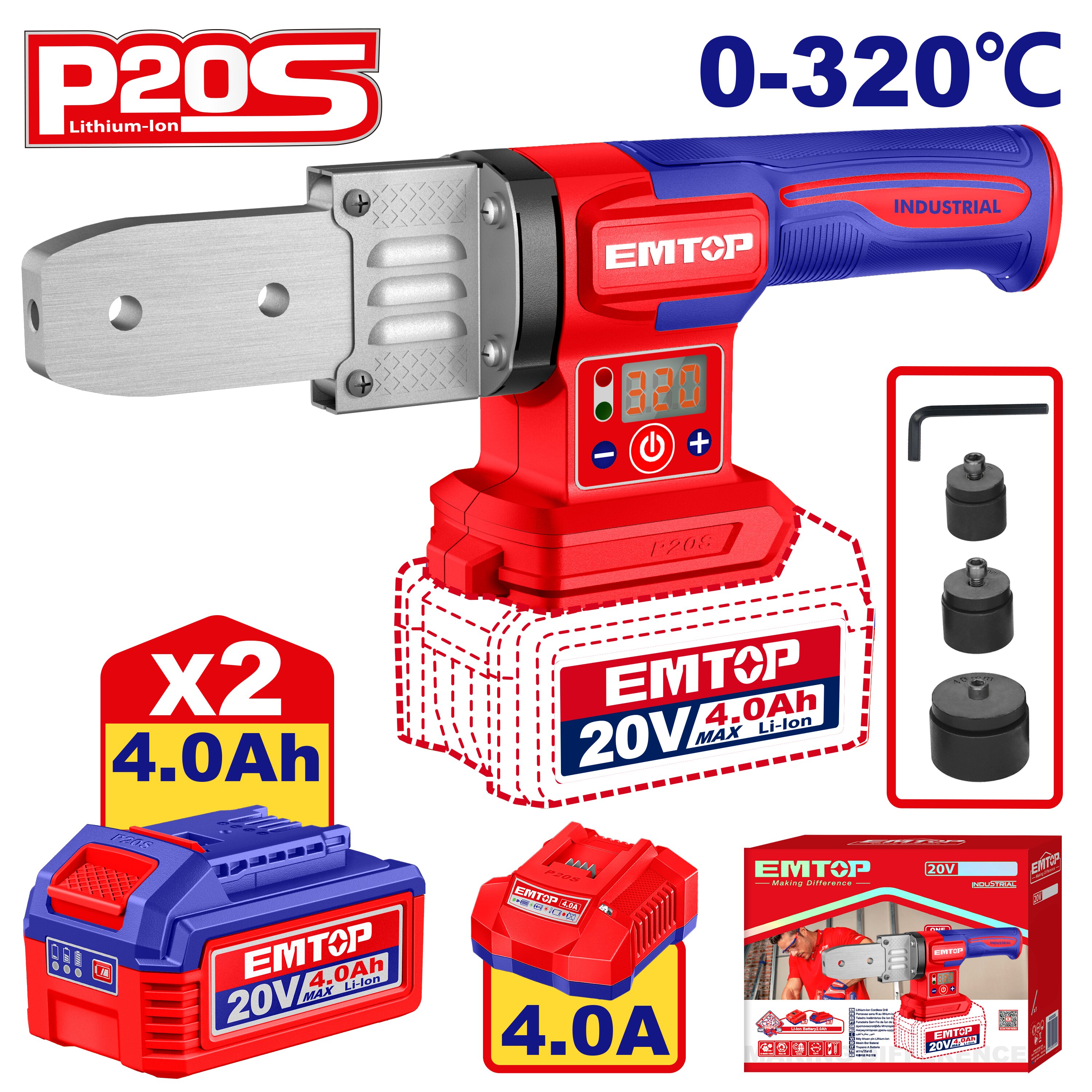 Soudeuse adara PPR  a batterie 20V (EBPK20021) EMTOP