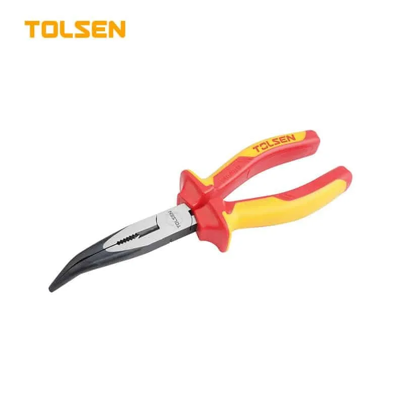 Pince bec long coudé 200mm 8" Isolée 1000v TOLSEN