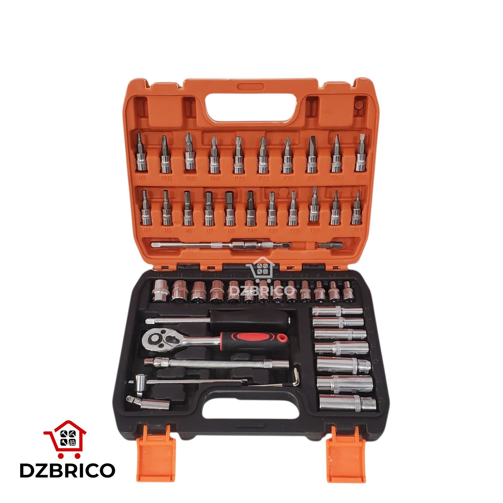 Coffret clé cliquet 1/4 avec douilles 53 pièces GS OPTIMUS