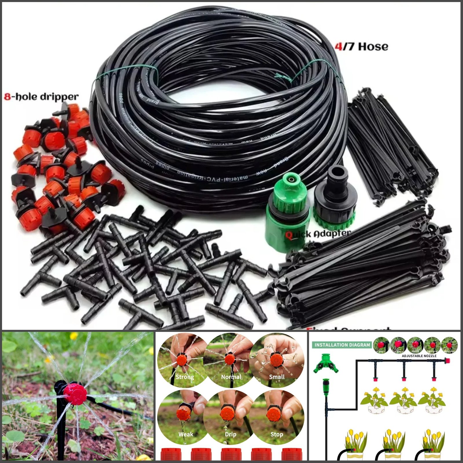 Kit système d'arrosage goute à goute 15 mètre SFT