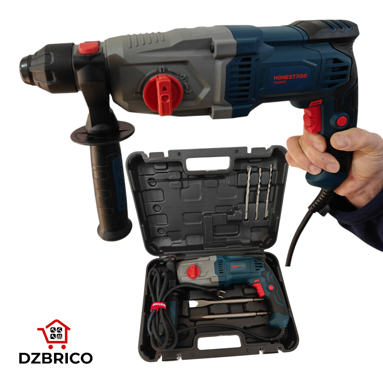 Marteau Perforateur 4 Fonctions 26J 1050W HONESTPRO