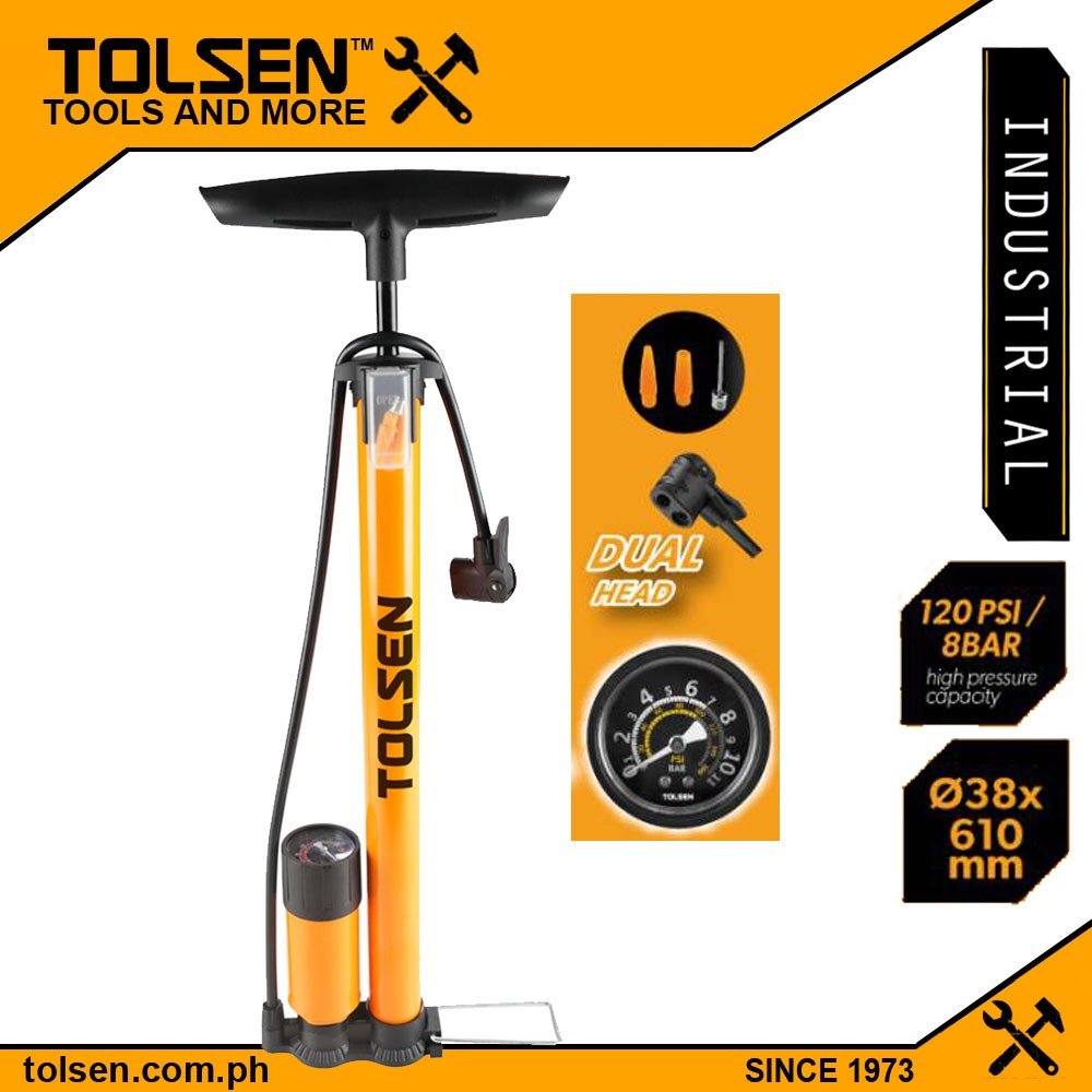 Pompe Vélo A Main Avec Jauge TOLSEN