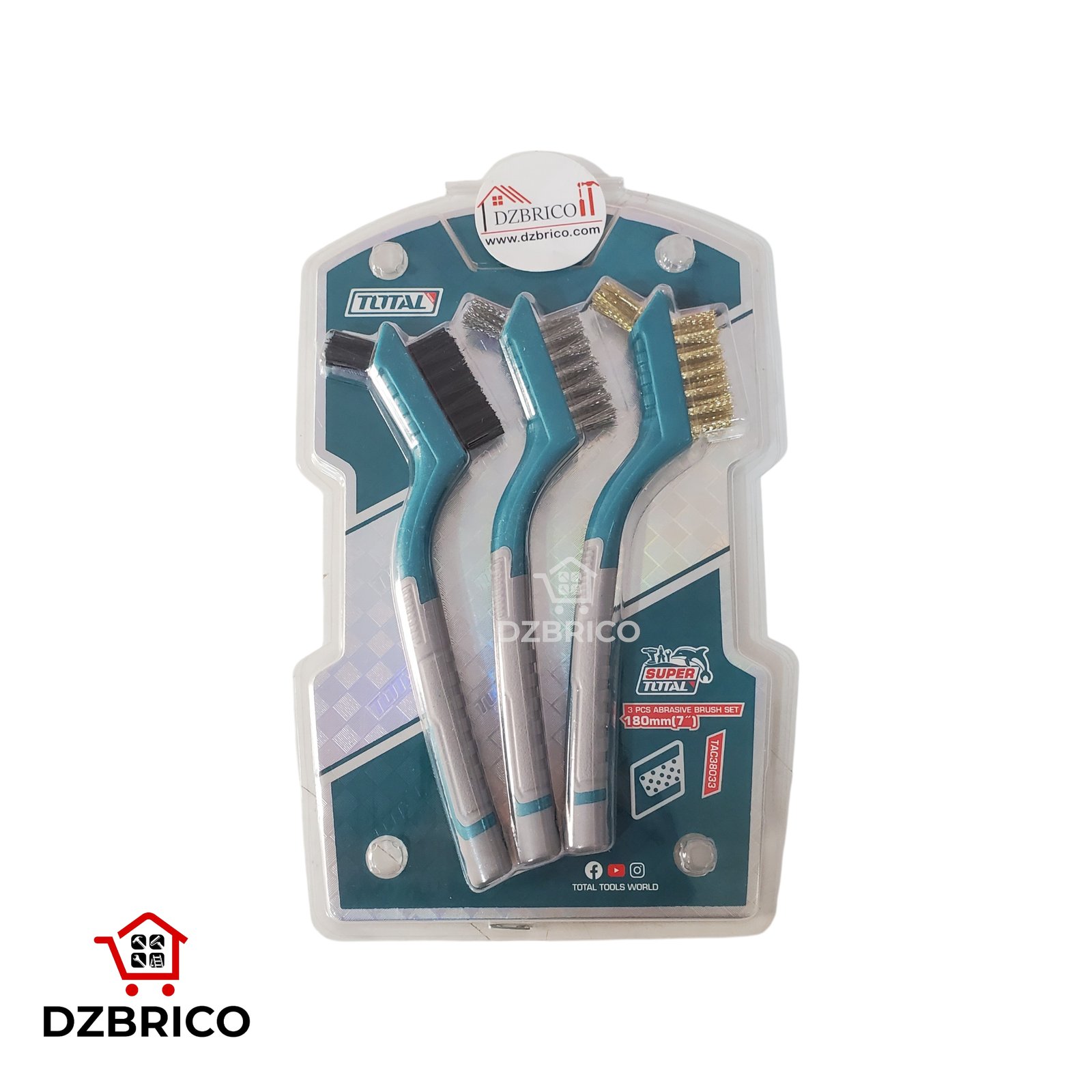 kit de 3 mini-brossesde 180 mm TOTAL
