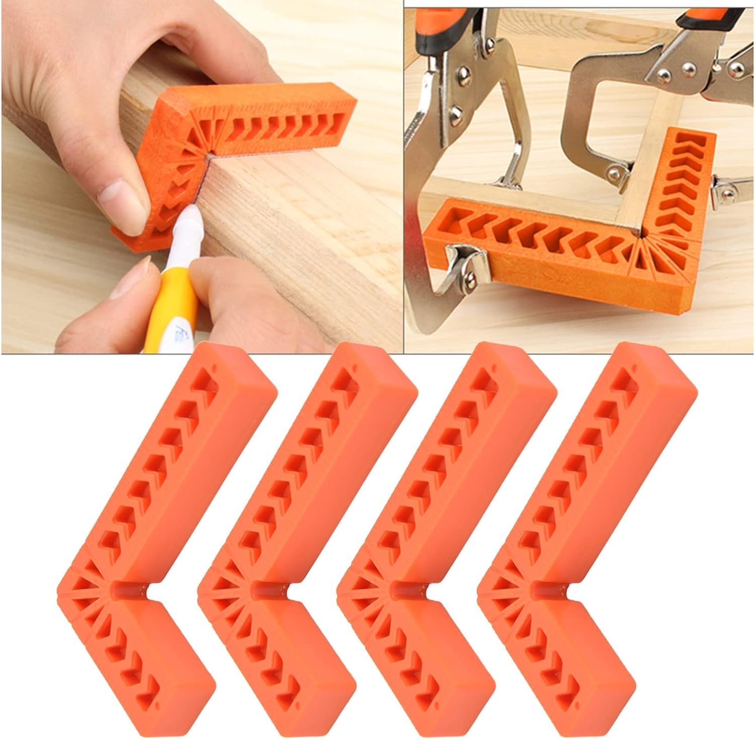 4 pièces Équerre Et Carrés De Positionnement Pour Le Travail Du Bois 4" 100x100mm