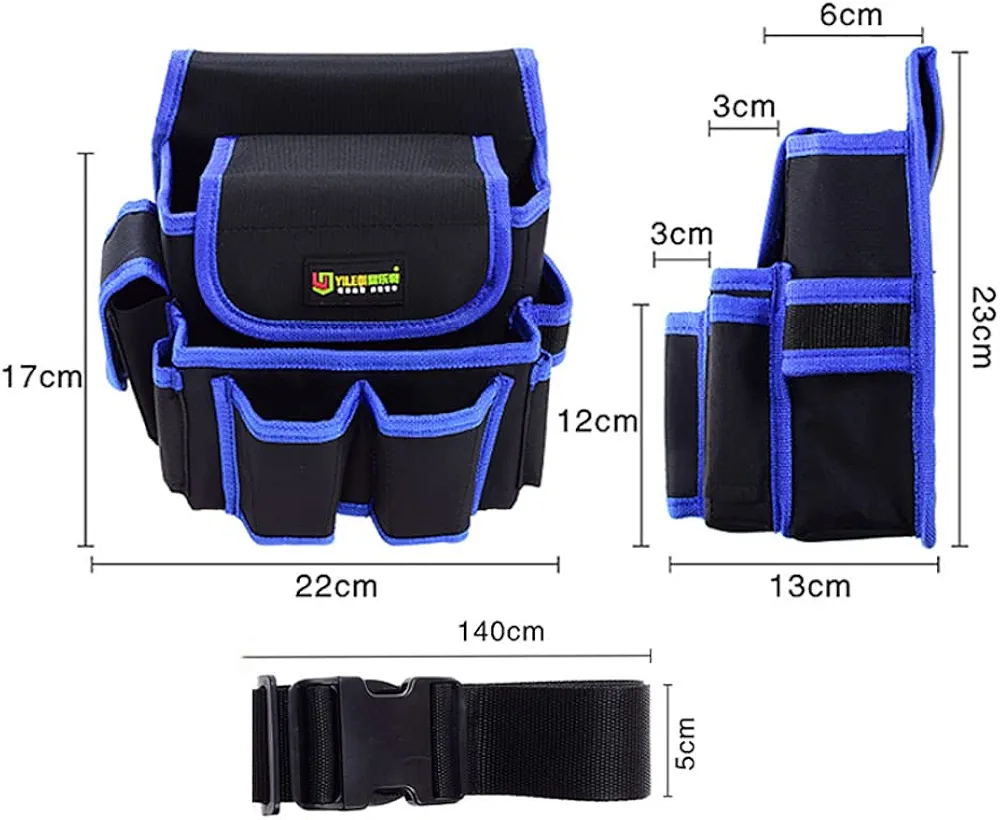 Ceinture à outils, pochette à outils avec 6 poches YILEQI