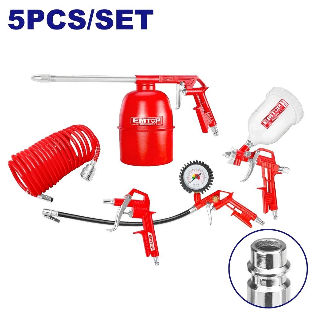 Kit d’Outils Pneumatiques 5Pcs Emtop