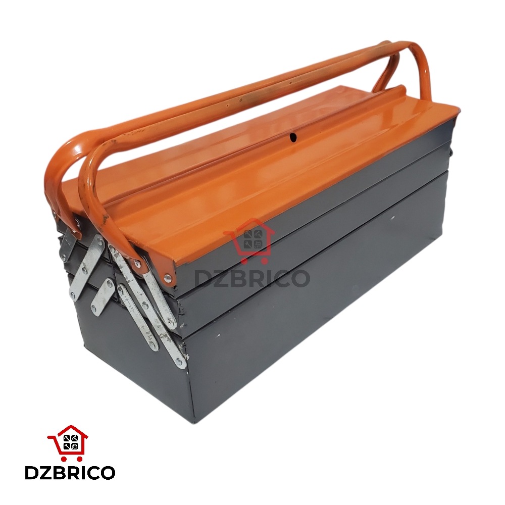 Boîte à outils en métal orange 520x200x200mm