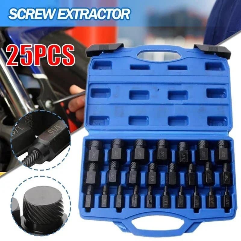 Kit Extracteur De Vis endommagé 25 Pieces