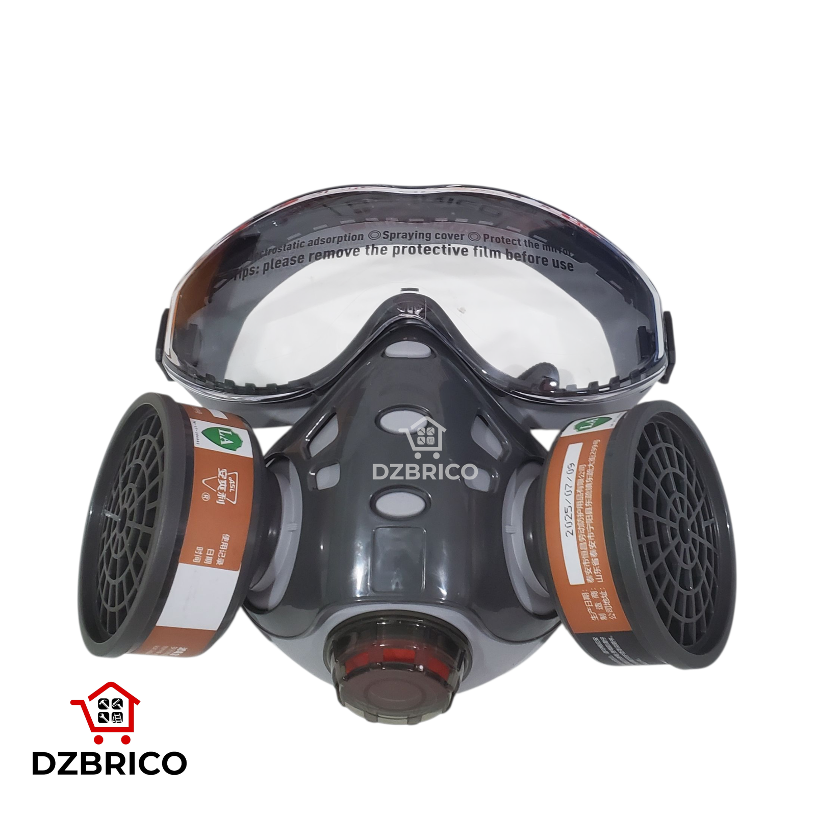 Masque à gaz intégral avec Lunettes de sécurité
