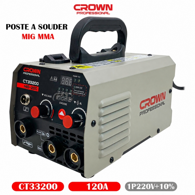 Poste a souder MIG MMA 200A CROWN