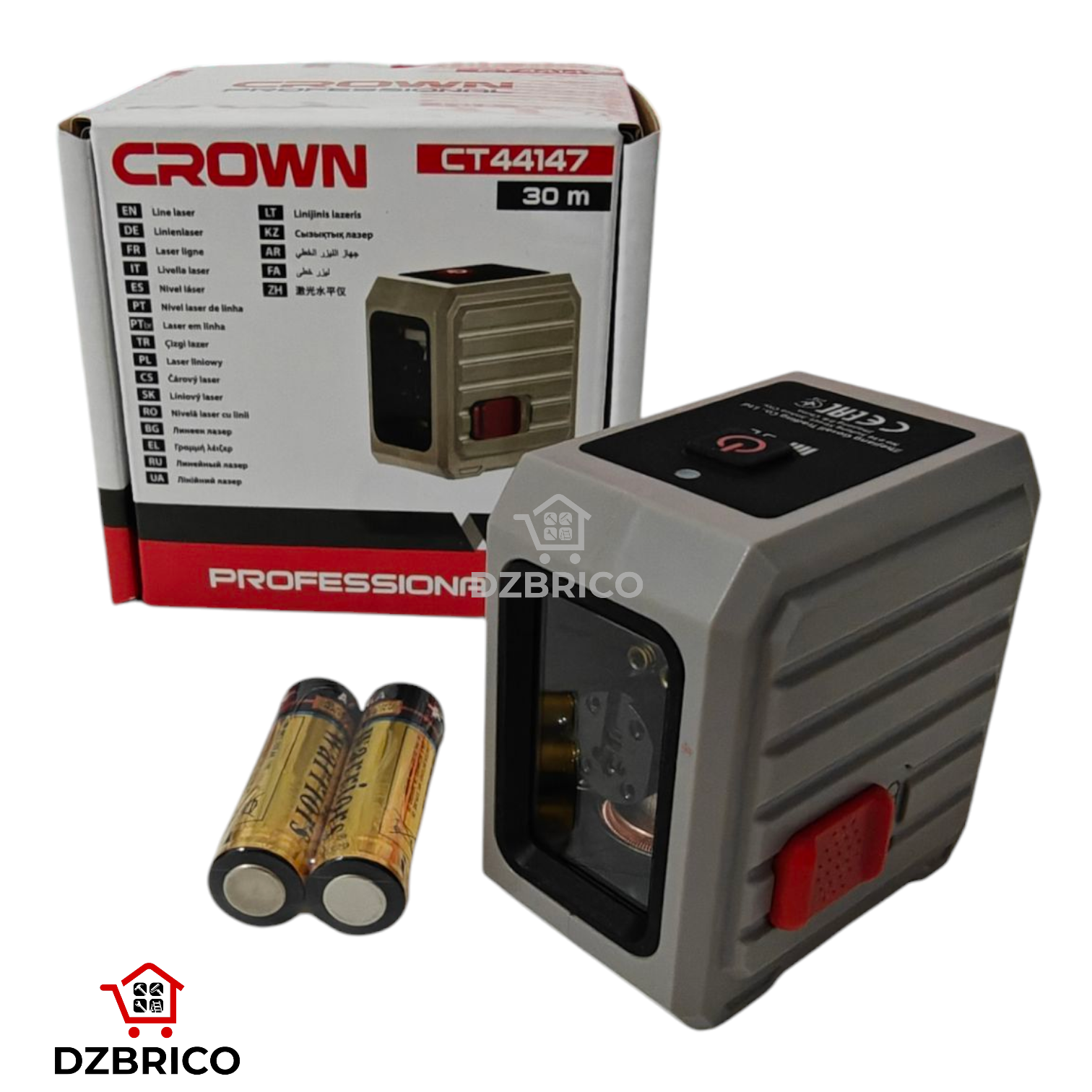 Niveau Laser A Piles 2 lignes 30m CROWN