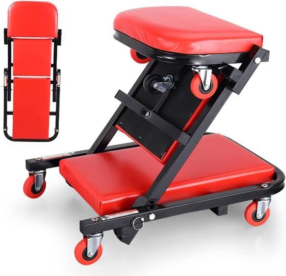 Chaise et Tapis mécanicien 2 En 1