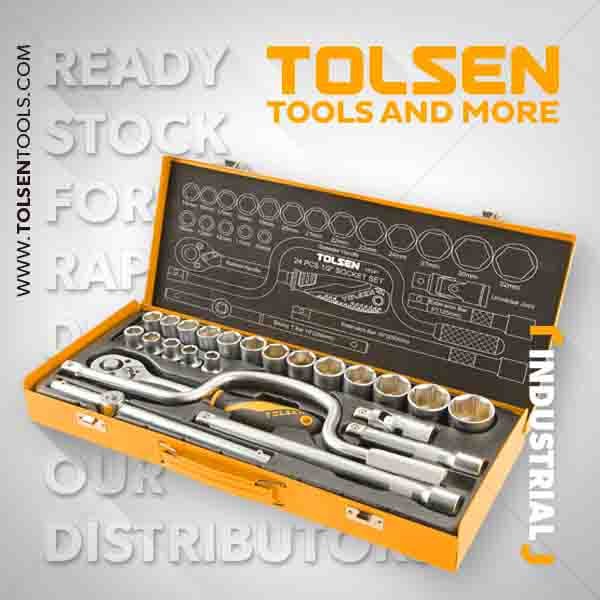Caisse De Douilles Mecanique 1/2" 24Pcs - TOLSEN