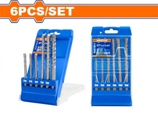 Jeux de meche beton perforateur sds plus 6 pieces WADFOW