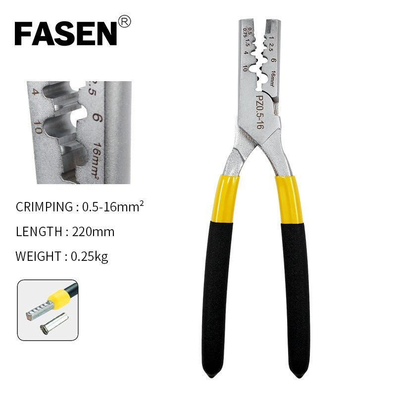 Pince a sertir 220mm PZ 0.5-1.6mm