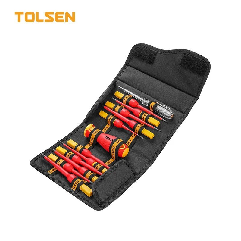 Pochette jeux de tournevis 13 pièces isolé 1000v TOLSEN