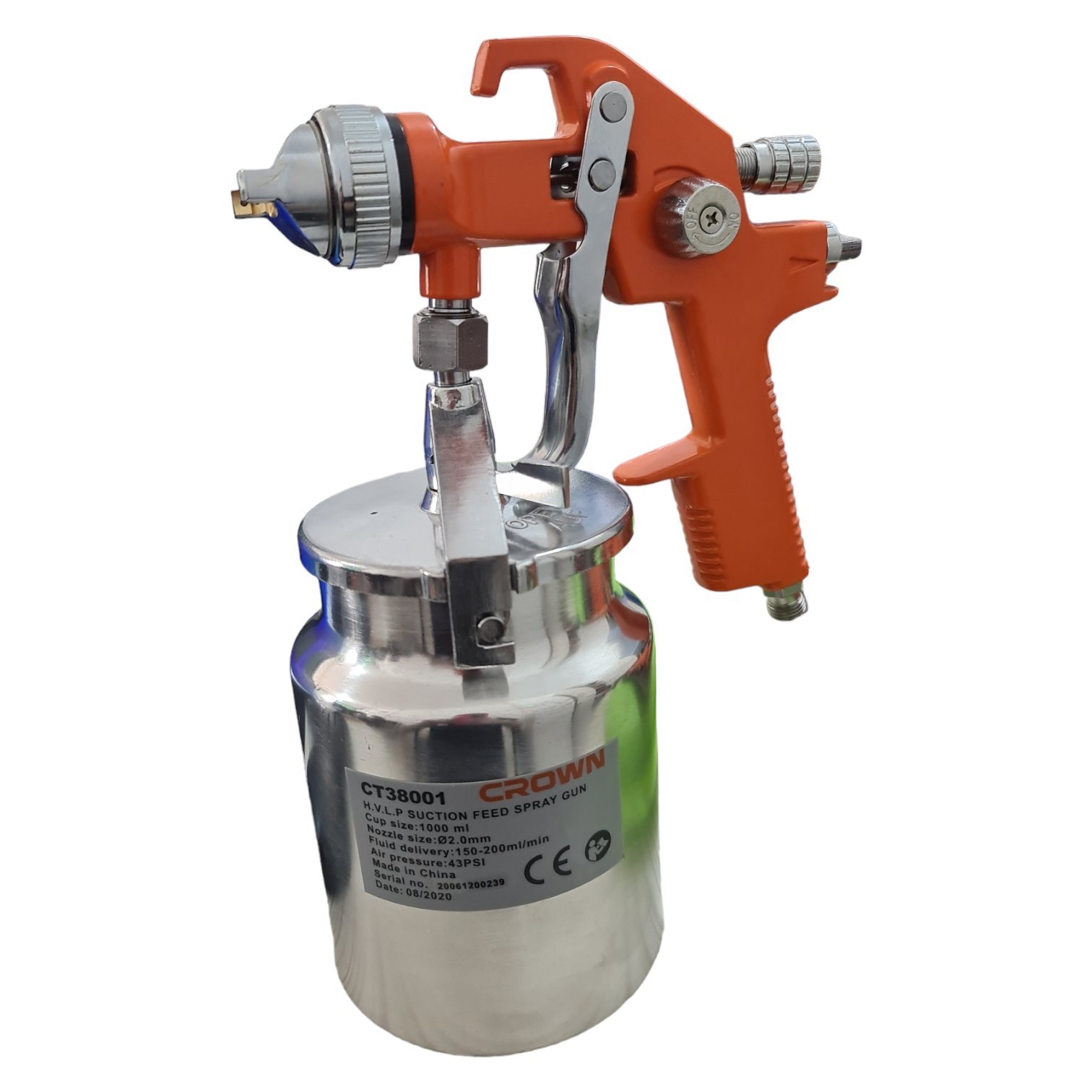Pistolet De Peinture Pneumatique Réglable 1000ml CROWN