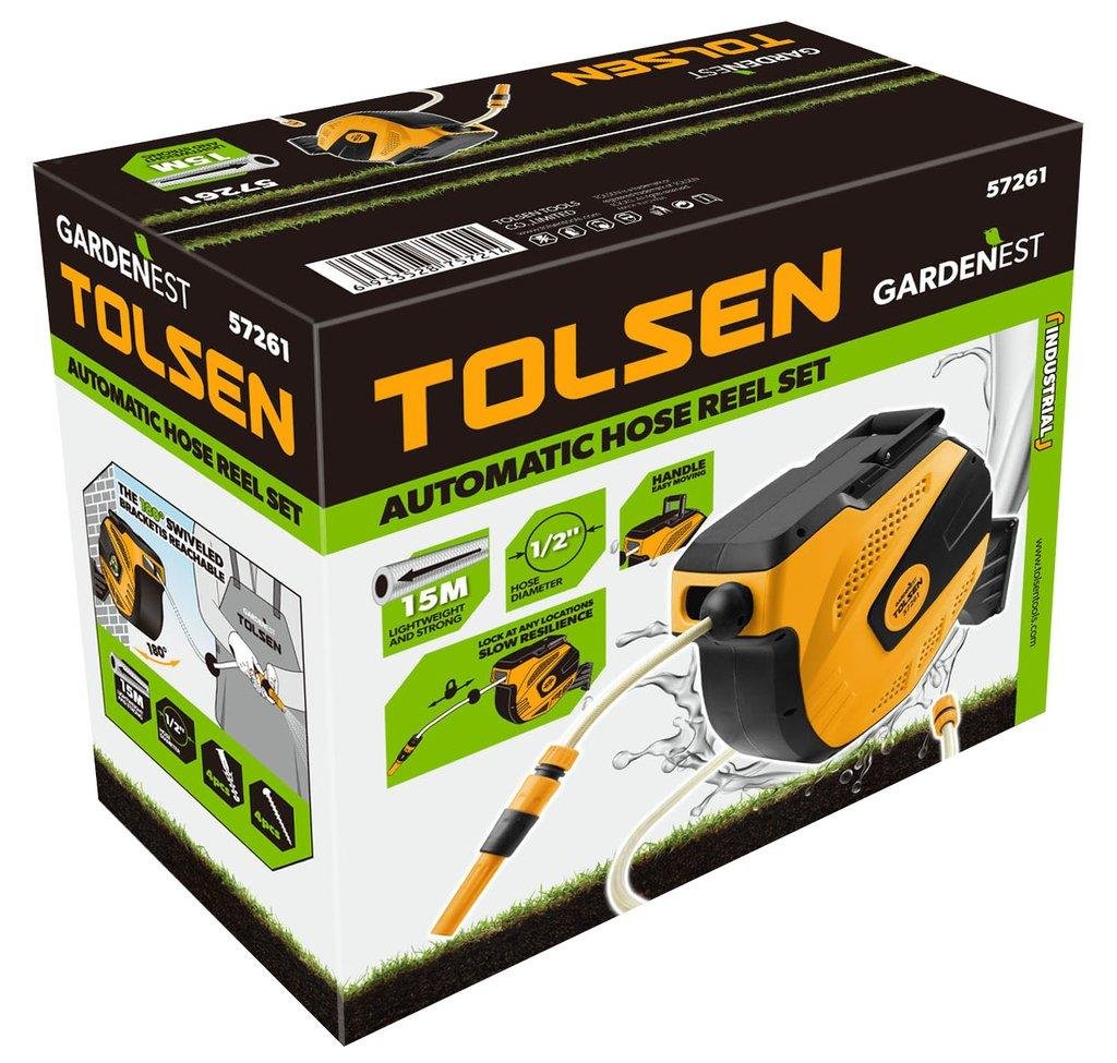 Enrouleur Tuyau D'Eau Automatique 15M TOLSEN