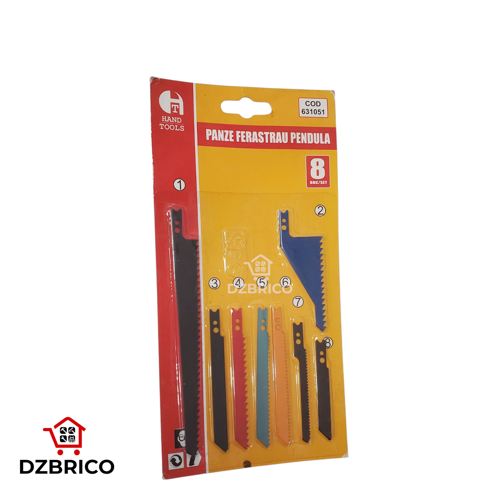 8 Pcs Lames De Scie Sabre Assortiment en Acier Cloison pour Bois,Métal,Placoplatre