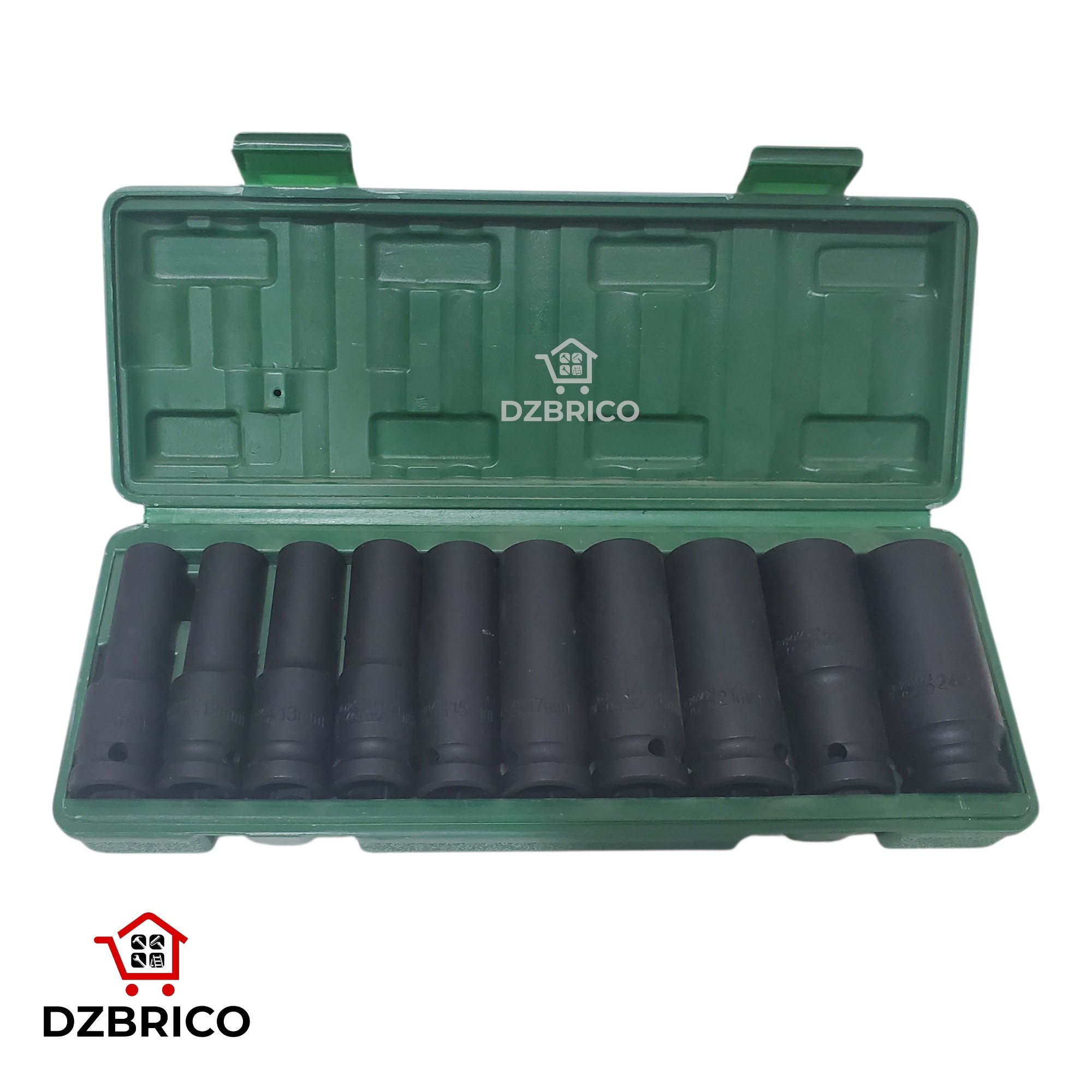 Coffret Douilles à choc 1/2 langue10-24mmm