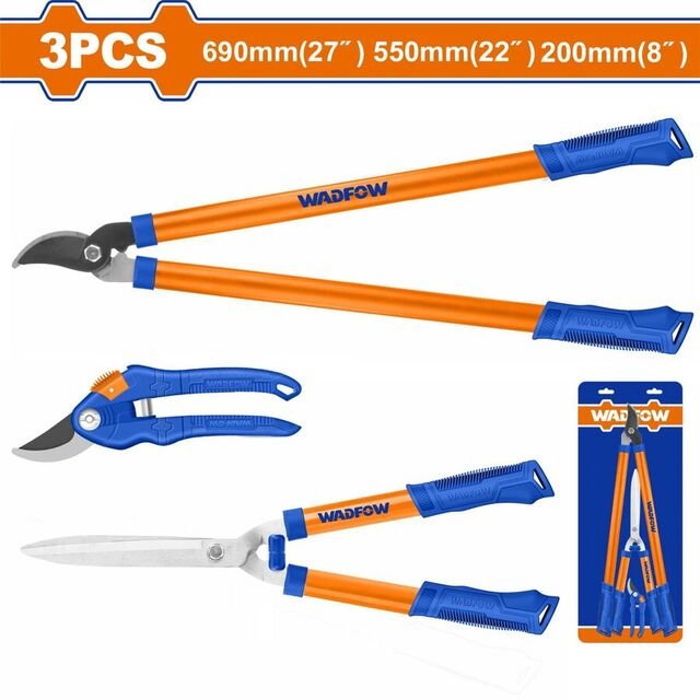 Kit secateurs de jardinage 3 pieces WADFOW